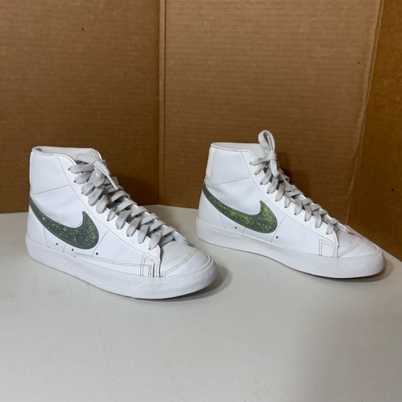 Nike Shoes - Nike WMNS Blazer Mid '77 Essential 'Glitter Swoosh - Dusty Sage' size 6.5